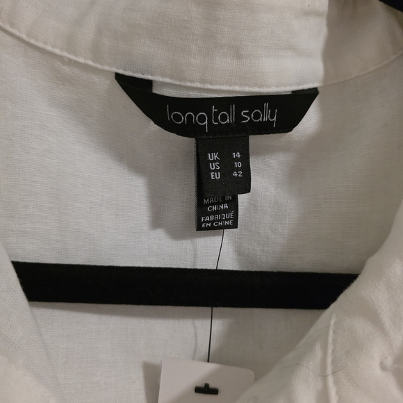 Long Tall Sally White Button Down Shirt - Picture 4 of 10